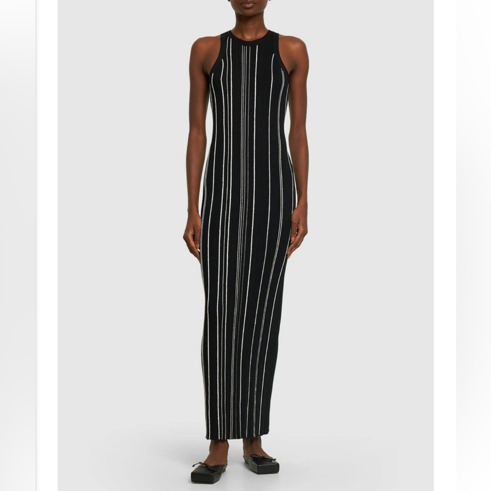 EUC Toteme Curved Rib Tank Midi Dress Sz S